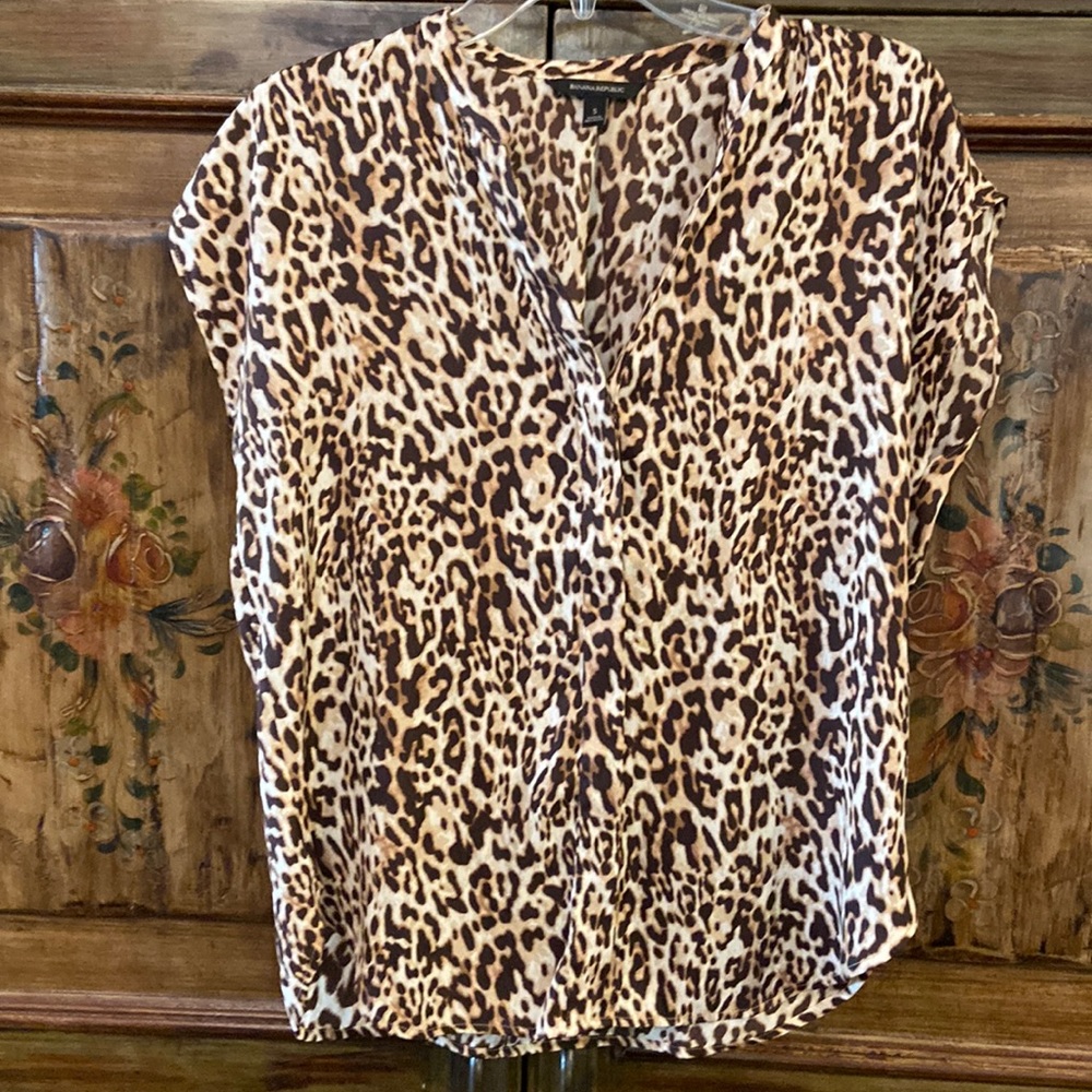 Banana Republic Animal Print Blouse